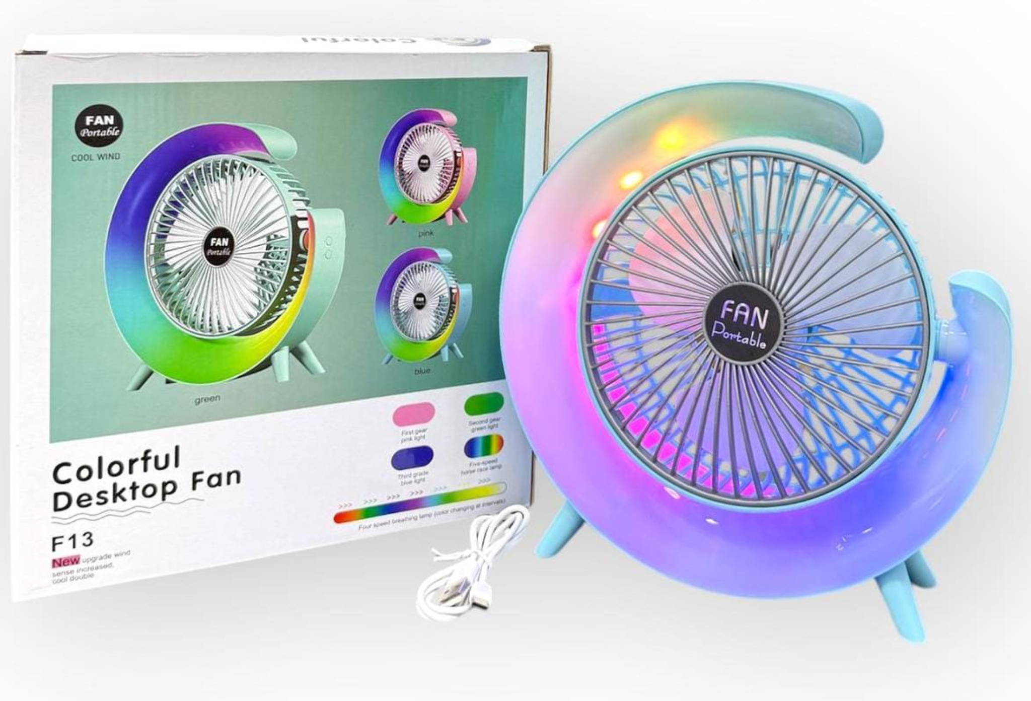 Ventilador de Escritorio LED