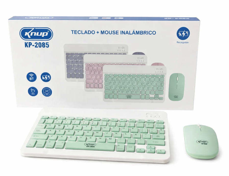 Teclado y Mouse Inalámbrico Knup KP-2085
