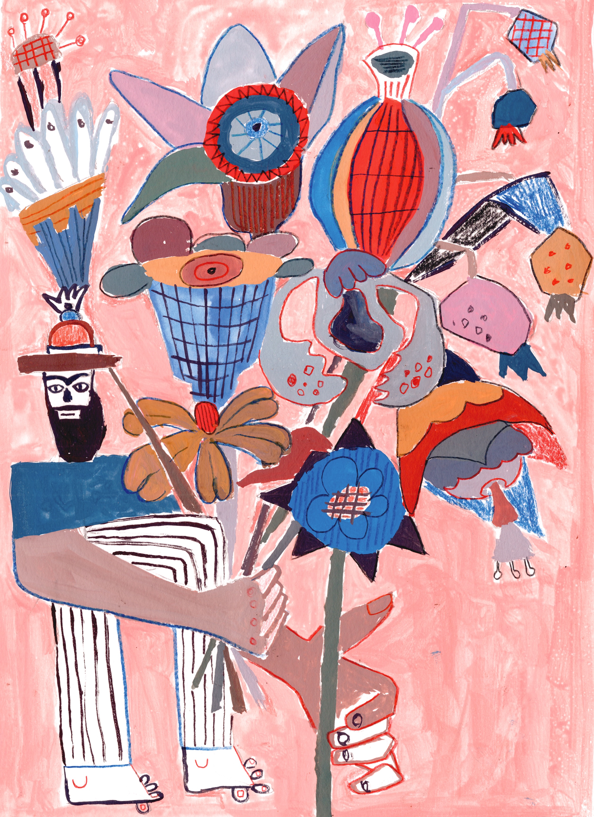 Abstract Florals Art Print