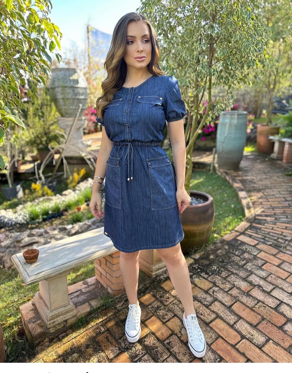 Vestido Jeans Feminino