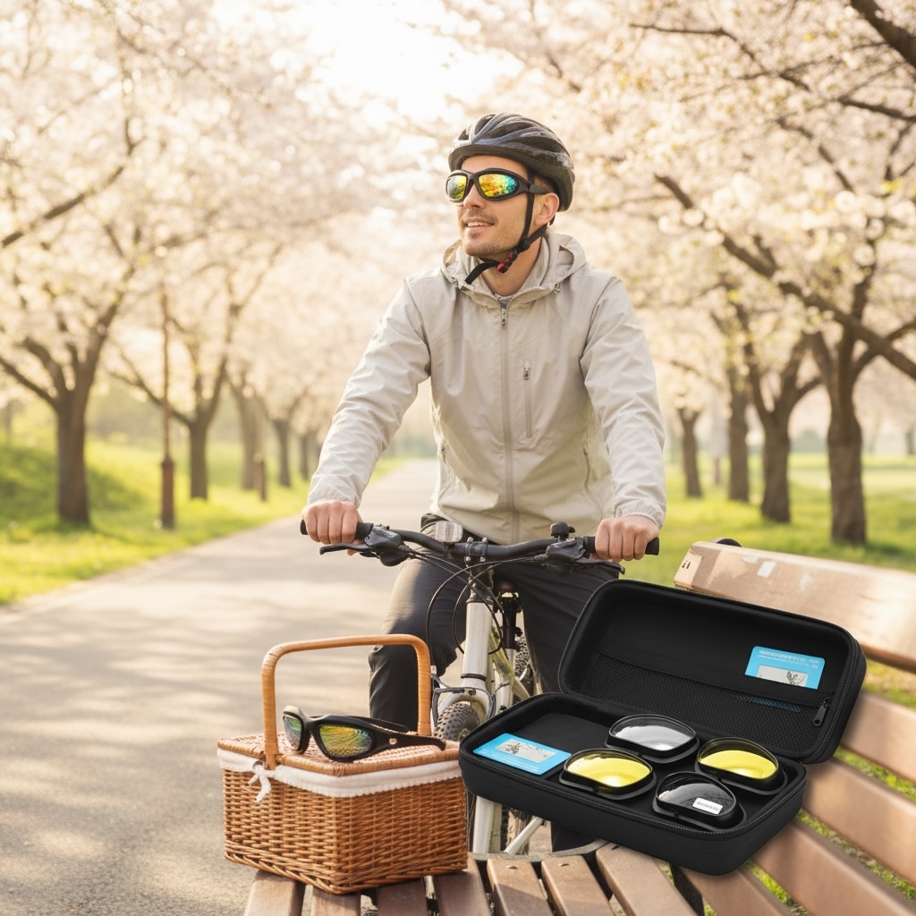 Спортски очила за сонце со повеќе заменливи стакла