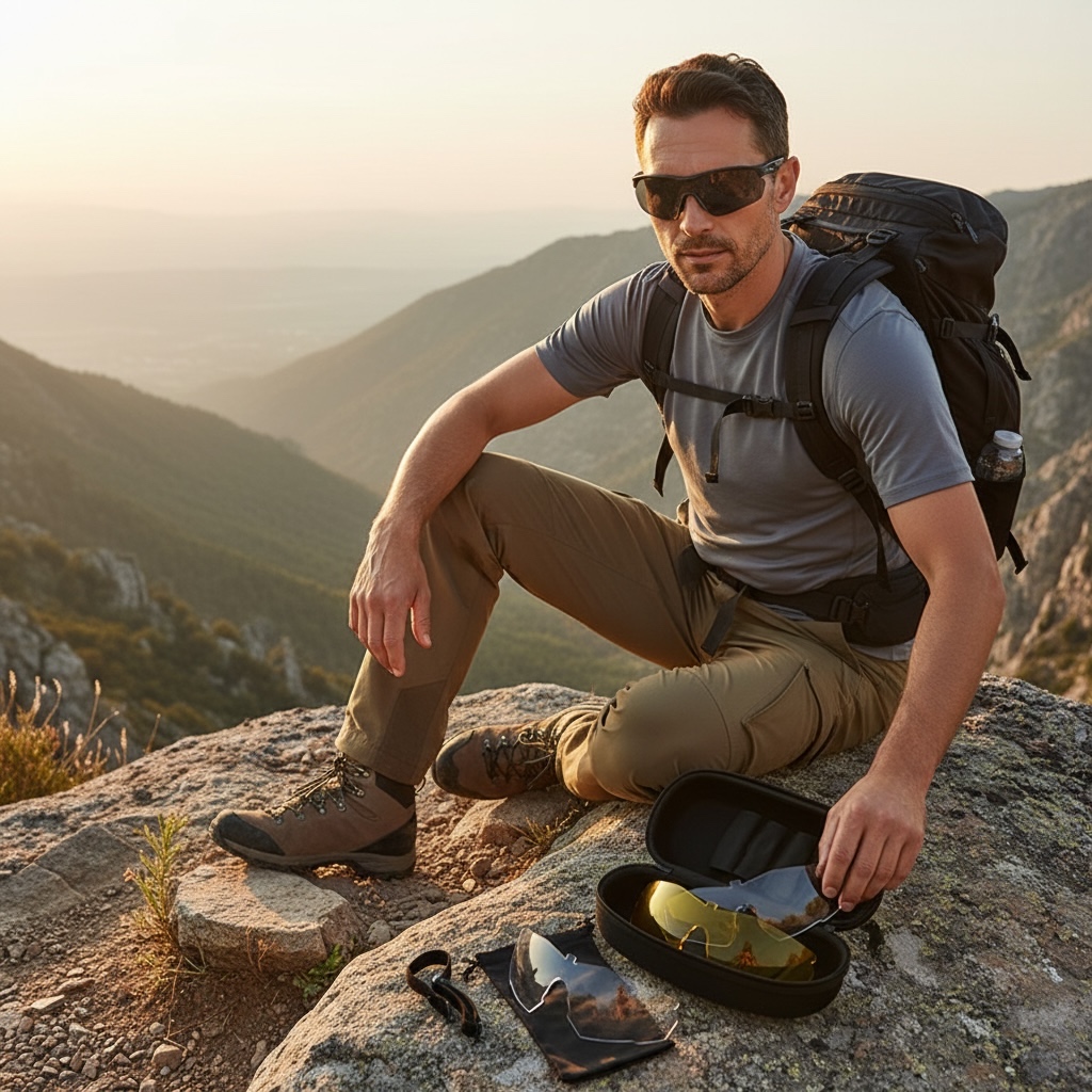 Спортски очила за сонце со 3 заменливи стакла