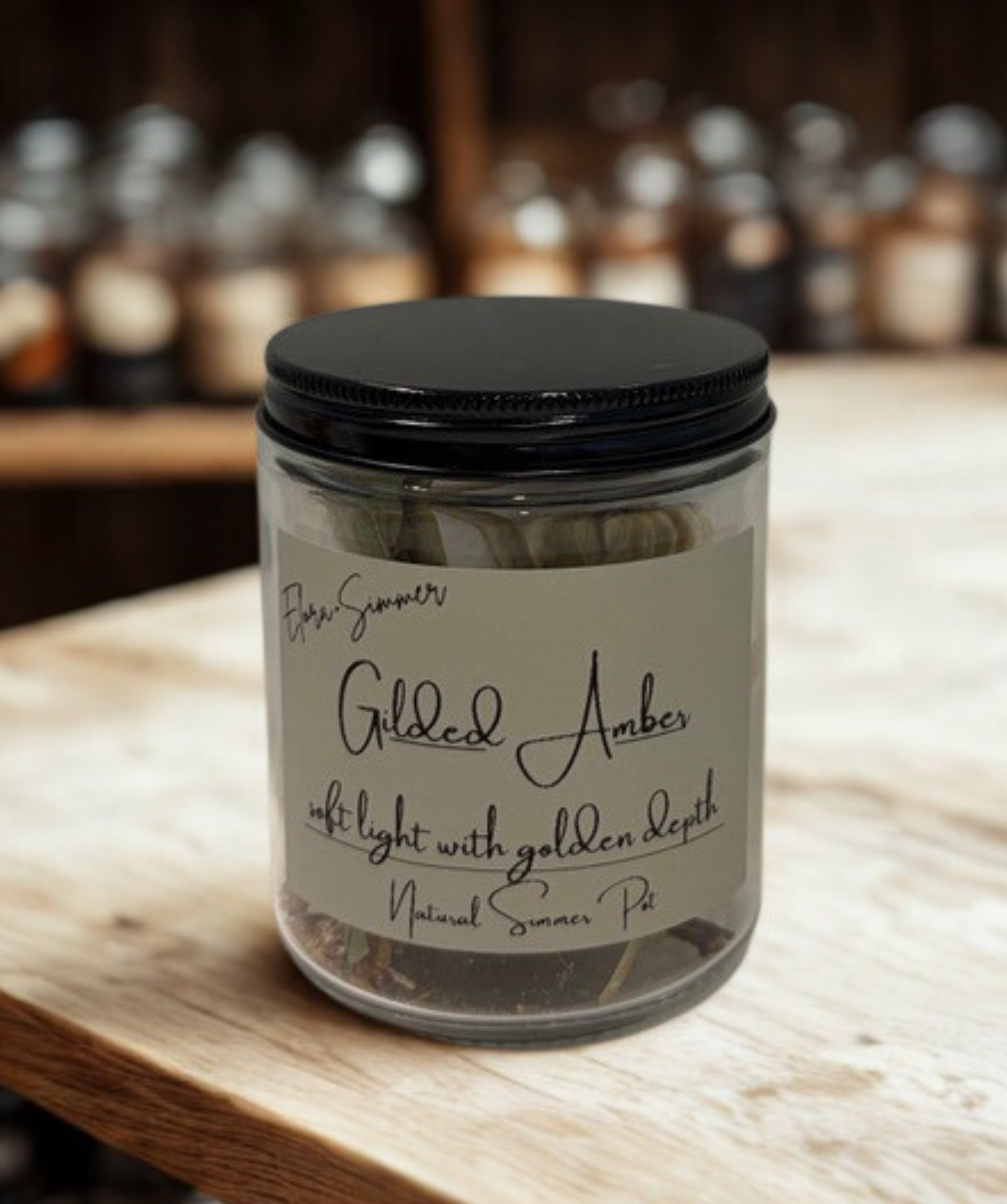 Gilded Amber Jar Candle