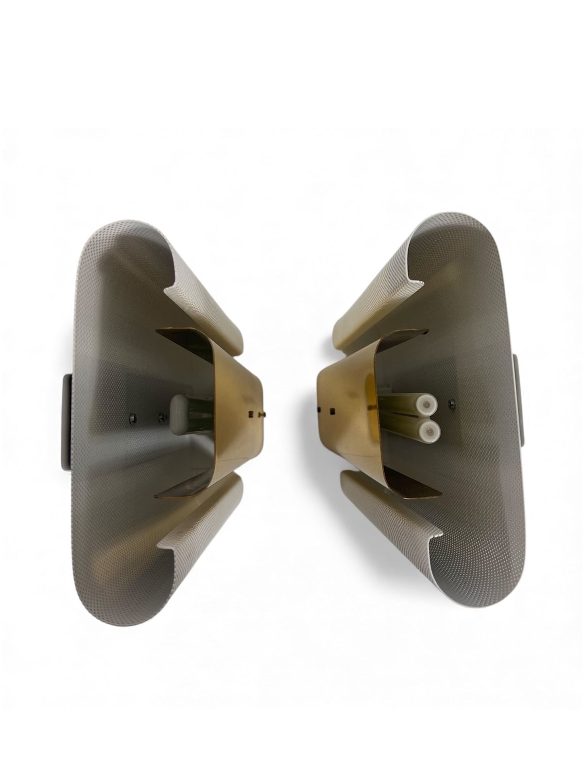 Pair Of Hans‑Agne Jakobsson “Rasputin” Perforated Metal Wall Lamps, Sweden