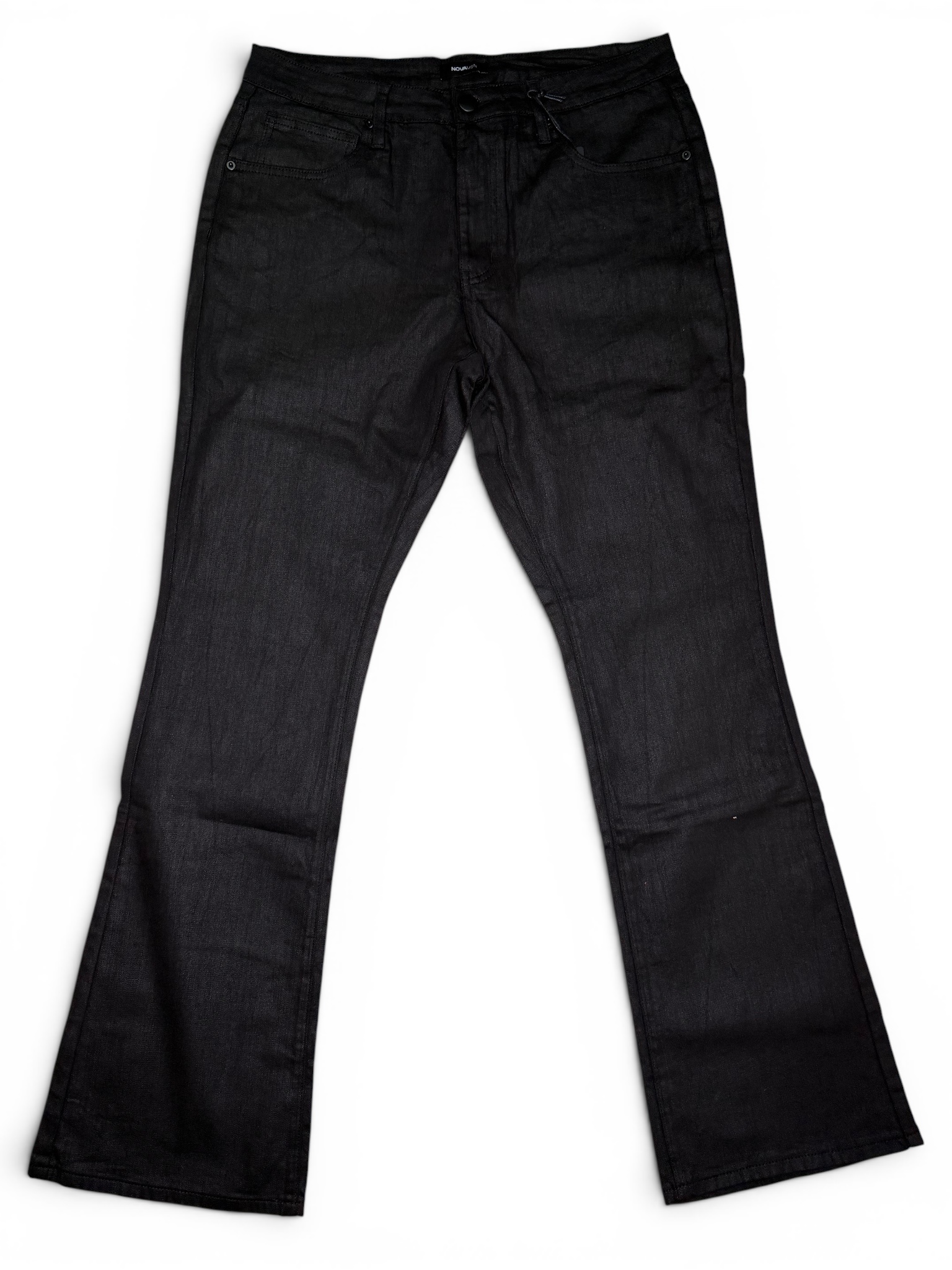 Pantalón vaquero negro encerado