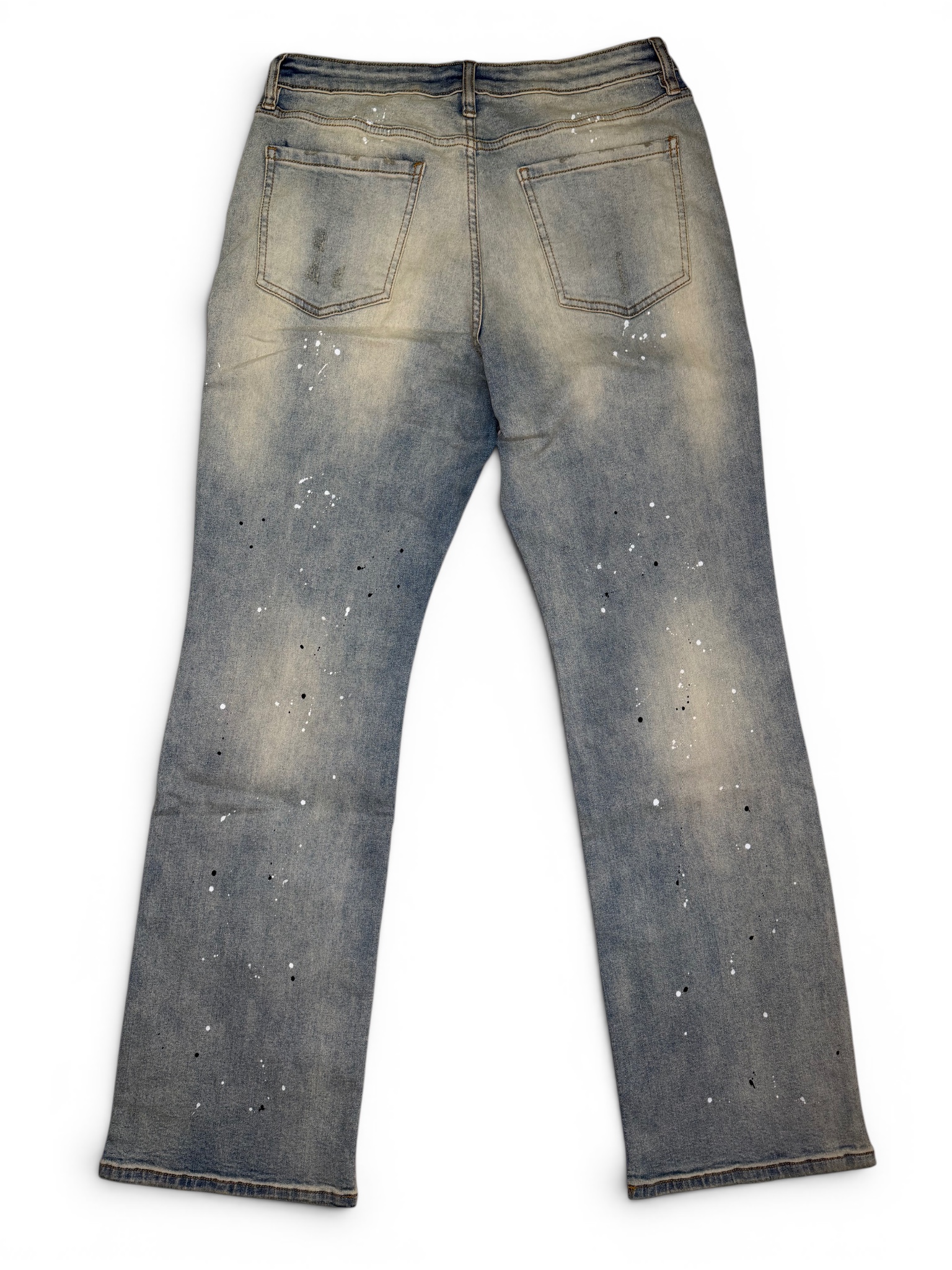 Jeans rectos desgastados