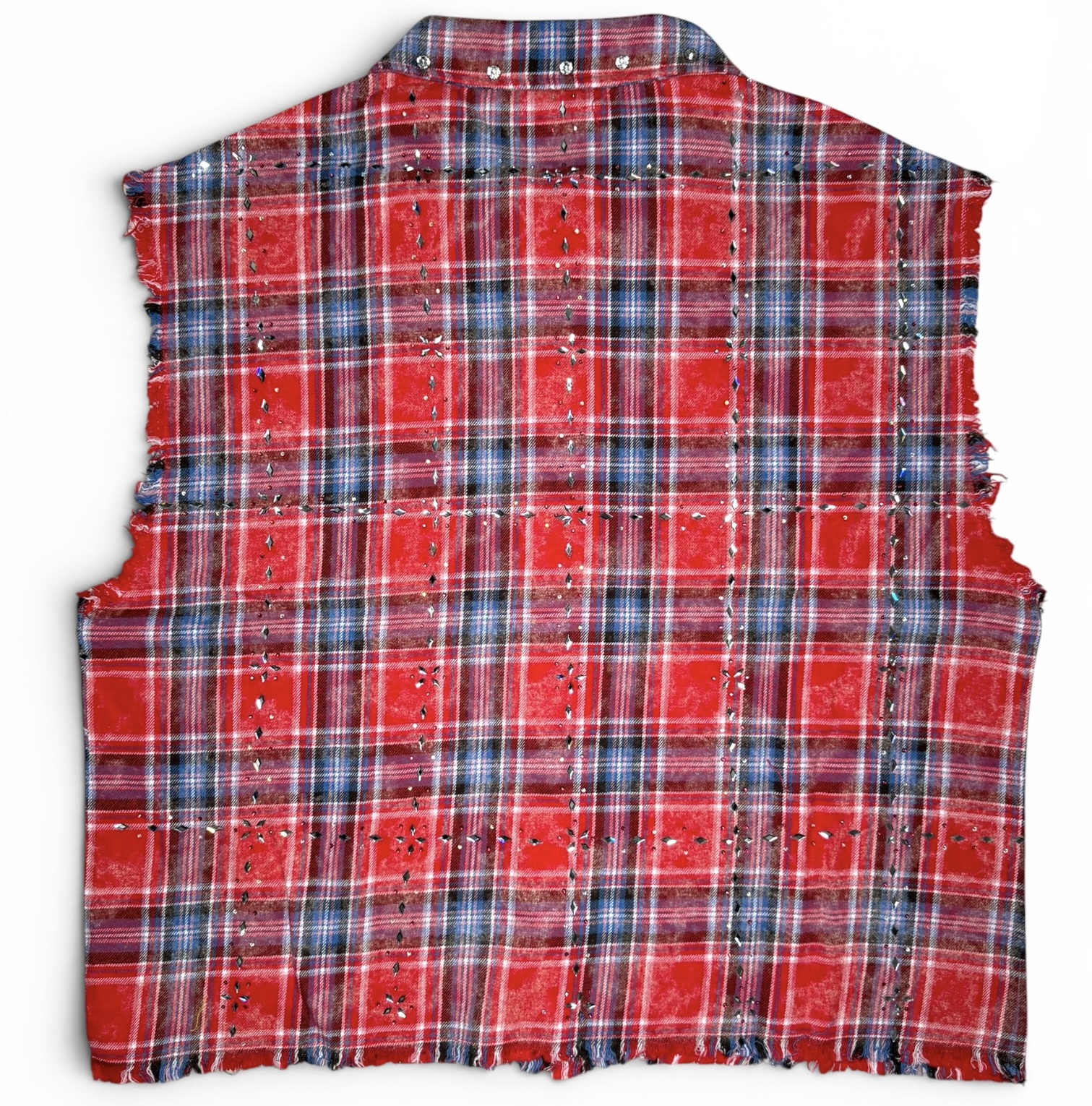 Camisa Raw Plaid Sleeveless ''Red''