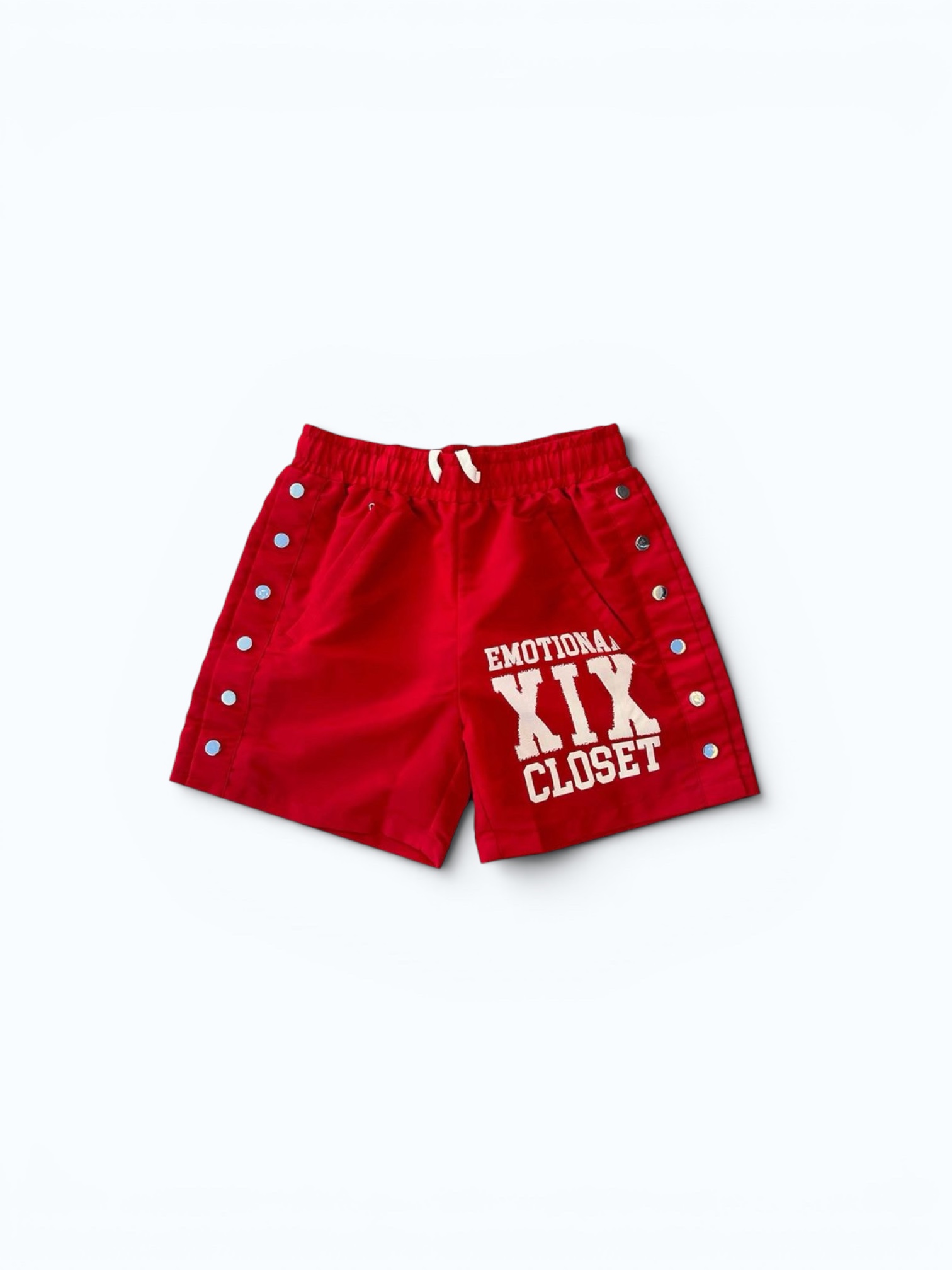 Red “Backyard” Nylon Shorts