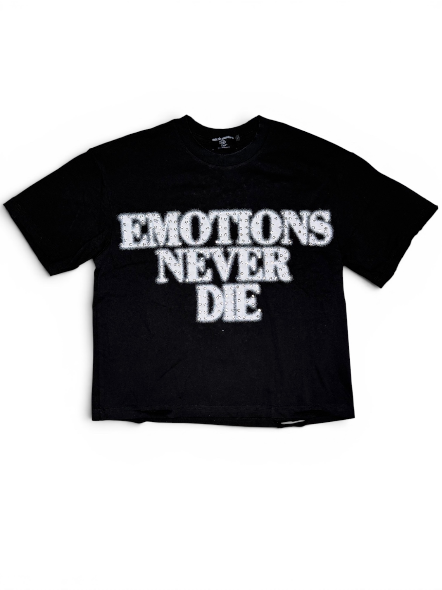 Black ‘End’ Rhinestone Tee