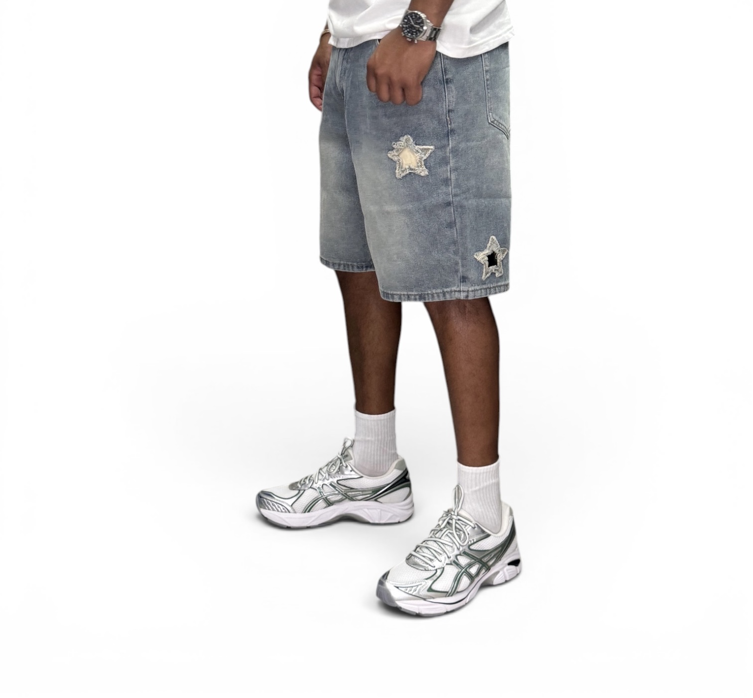 Bermuda Denim Relaxed Fragmented Star Gaze