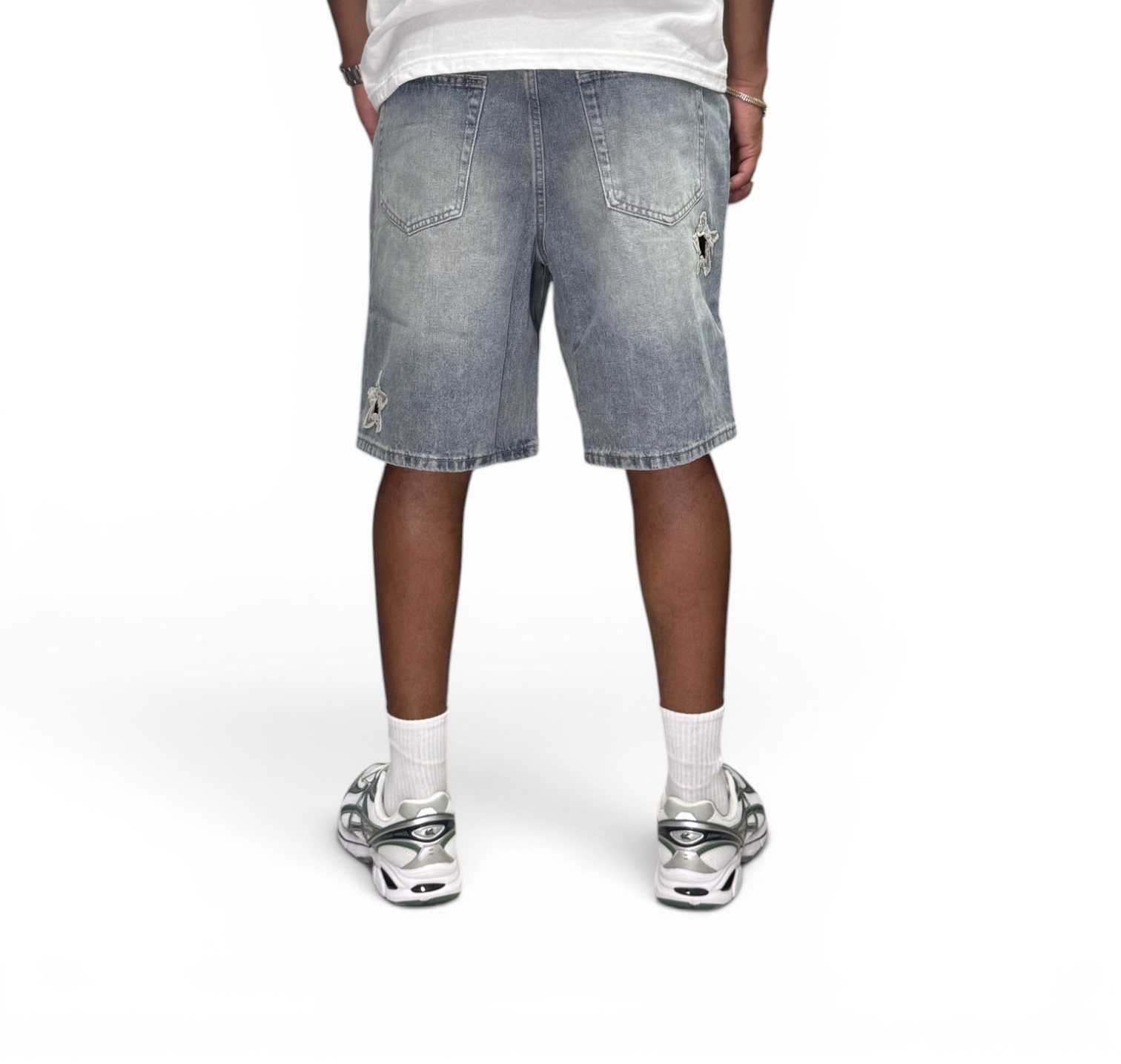 Bermuda Denim Relaxed Fragmented Star Gaze