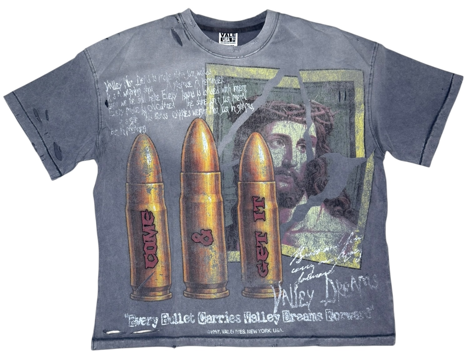 Camiseta Vintage Balas y Cristo