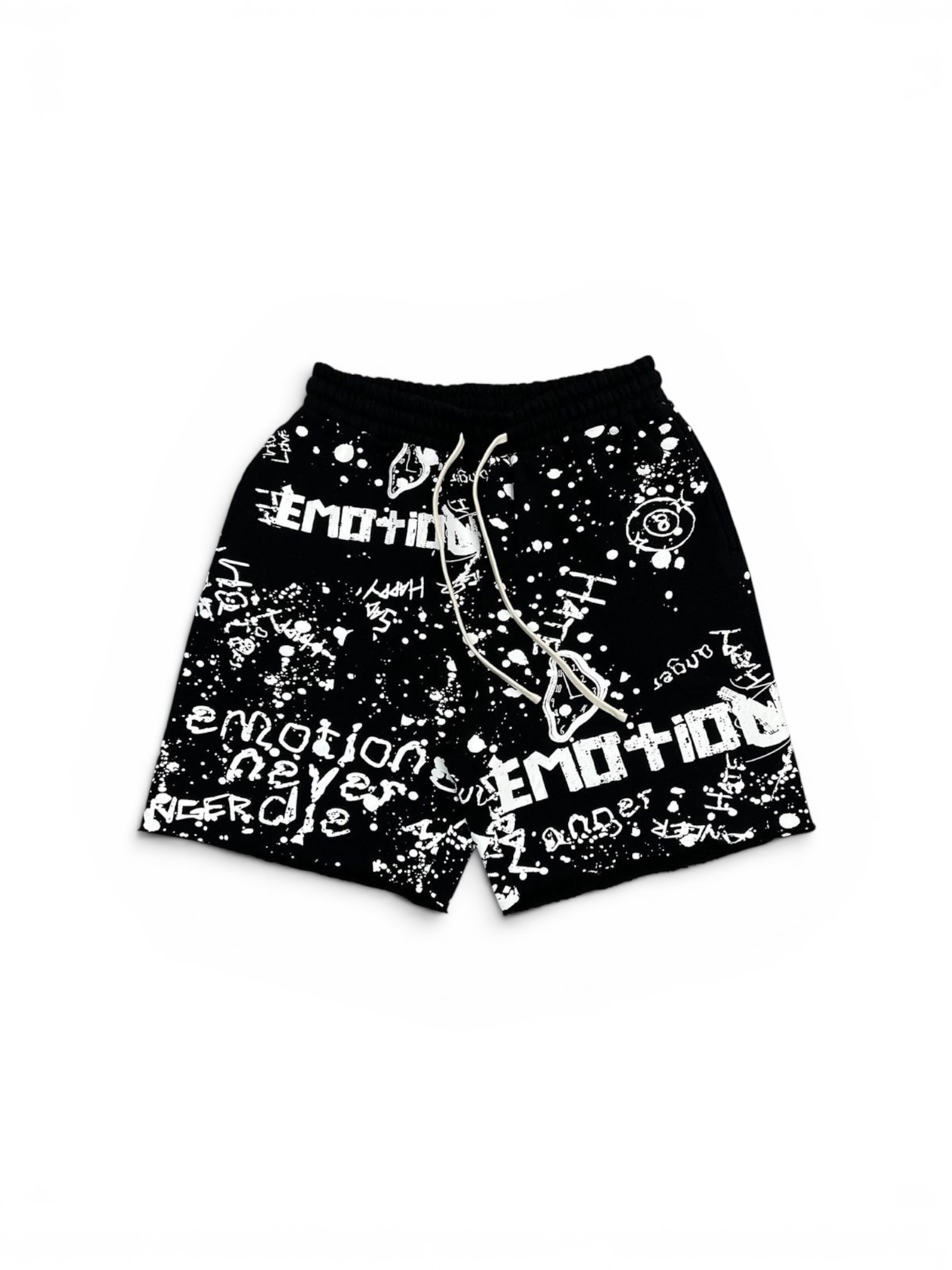 Black 'Graffiti' shorts