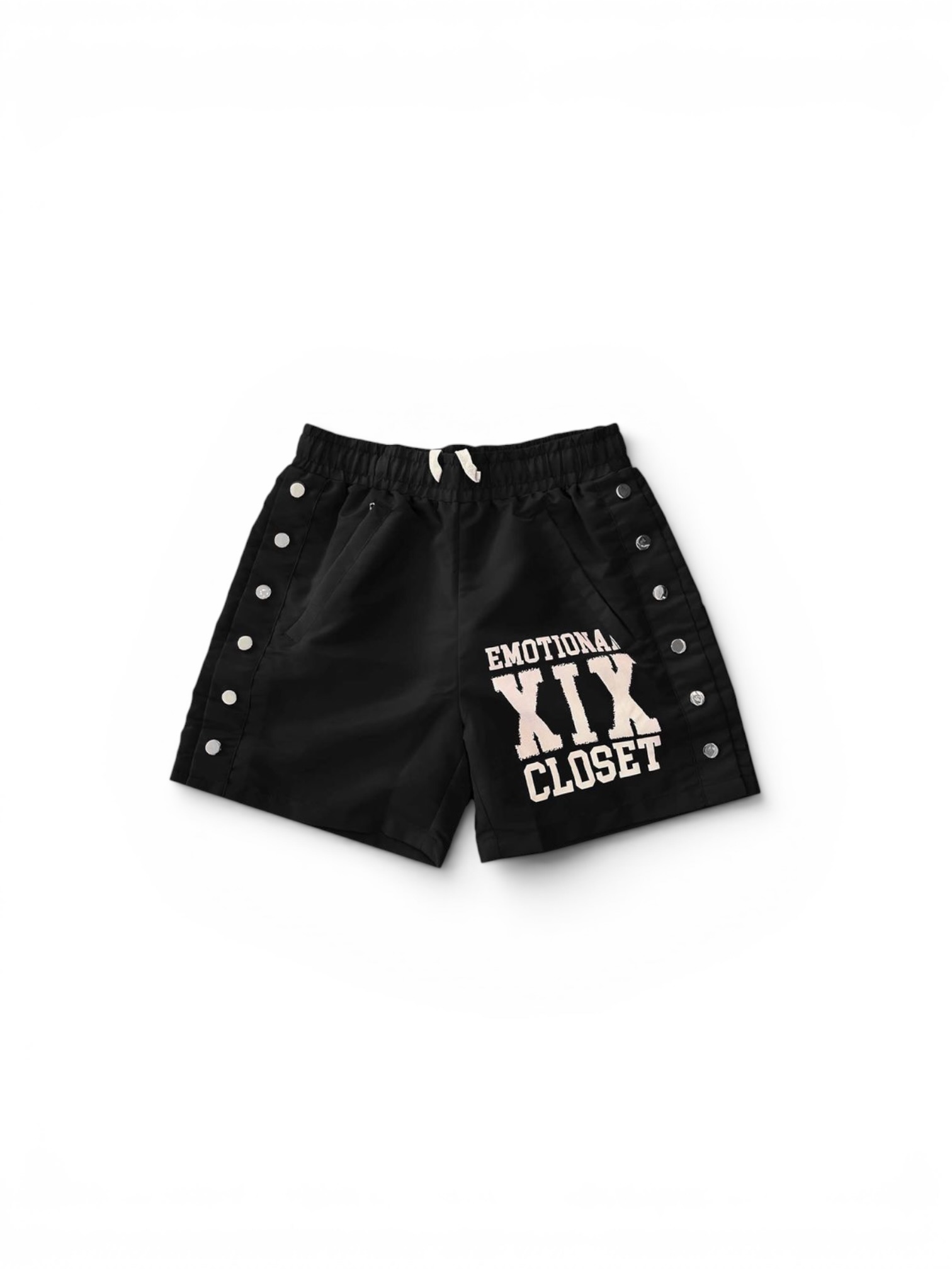 Black “Backyard” Nylon Shorts
