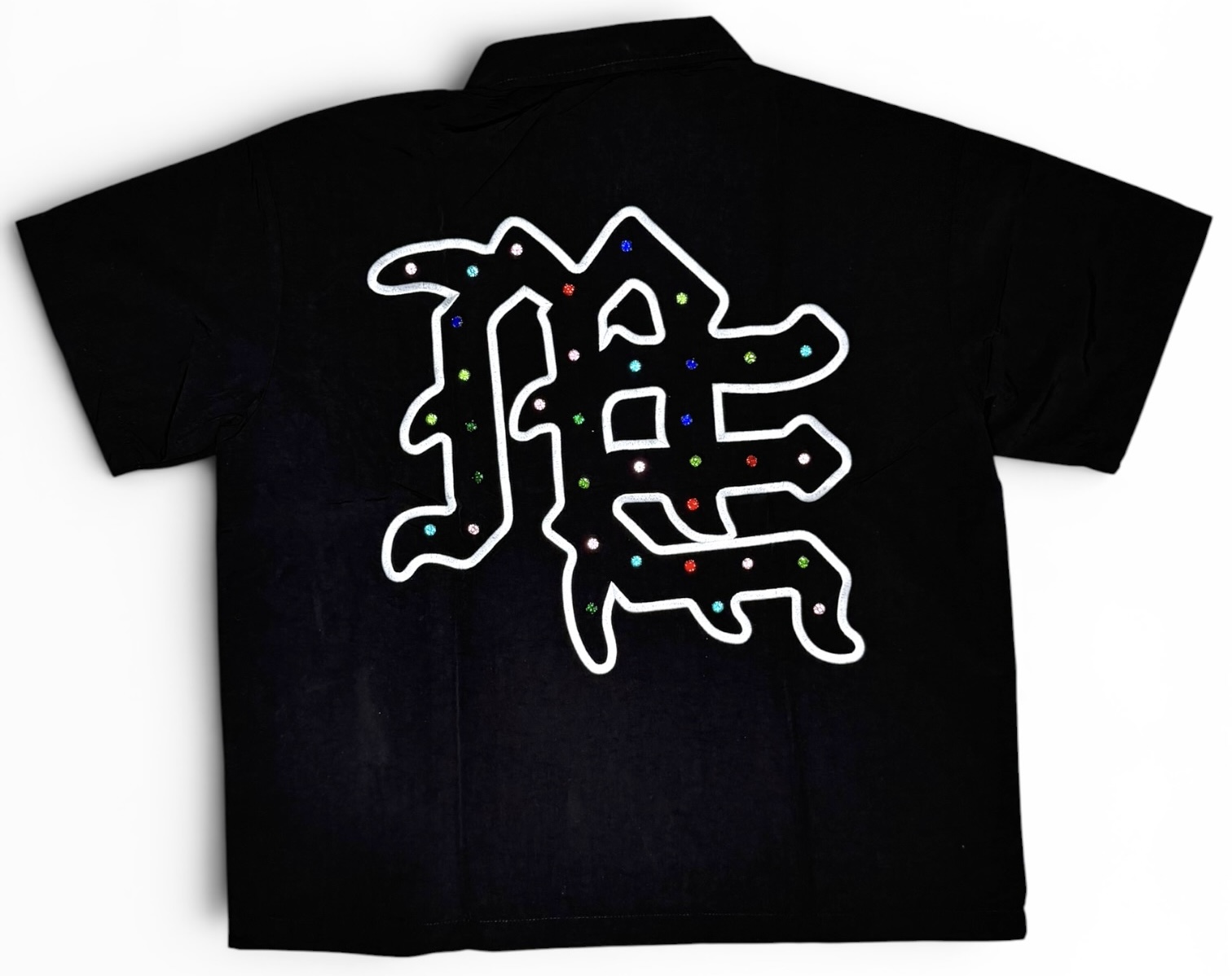 Camisa negra con cremallera