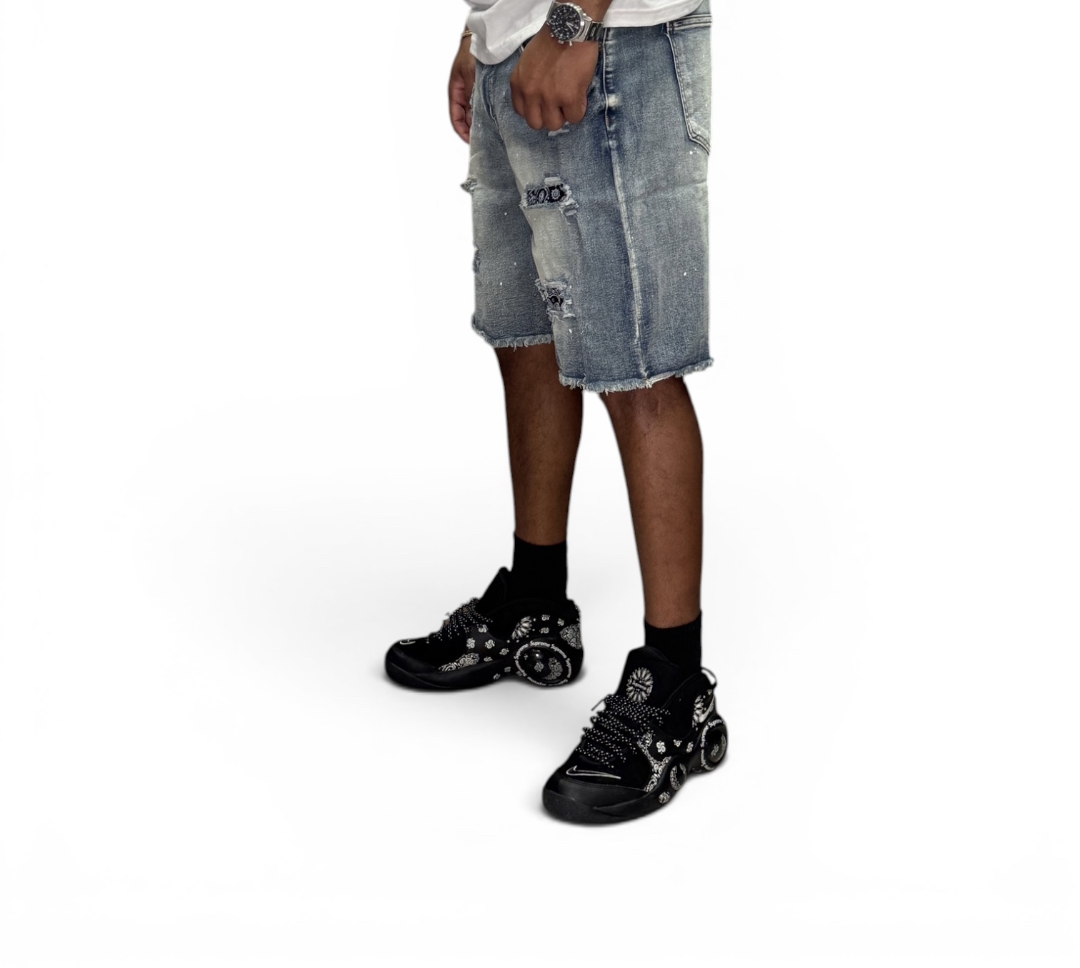 Bermuda Denim Relaxed Paisley District