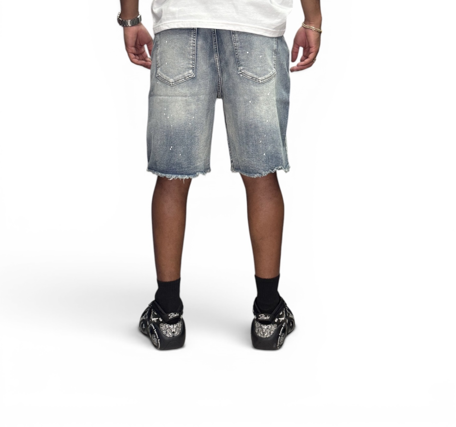 Bermuda Denim Relaxed Paisley District