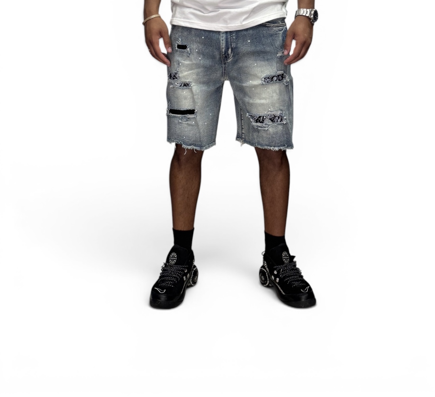 Bermuda Denim Relaxed Paisley District