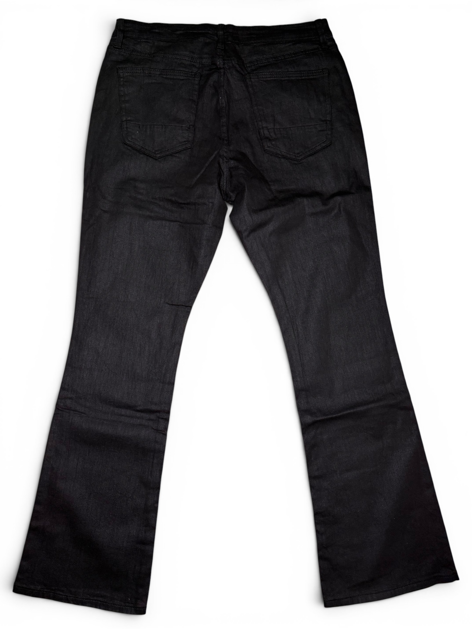Pantalón vaquero negro encerado