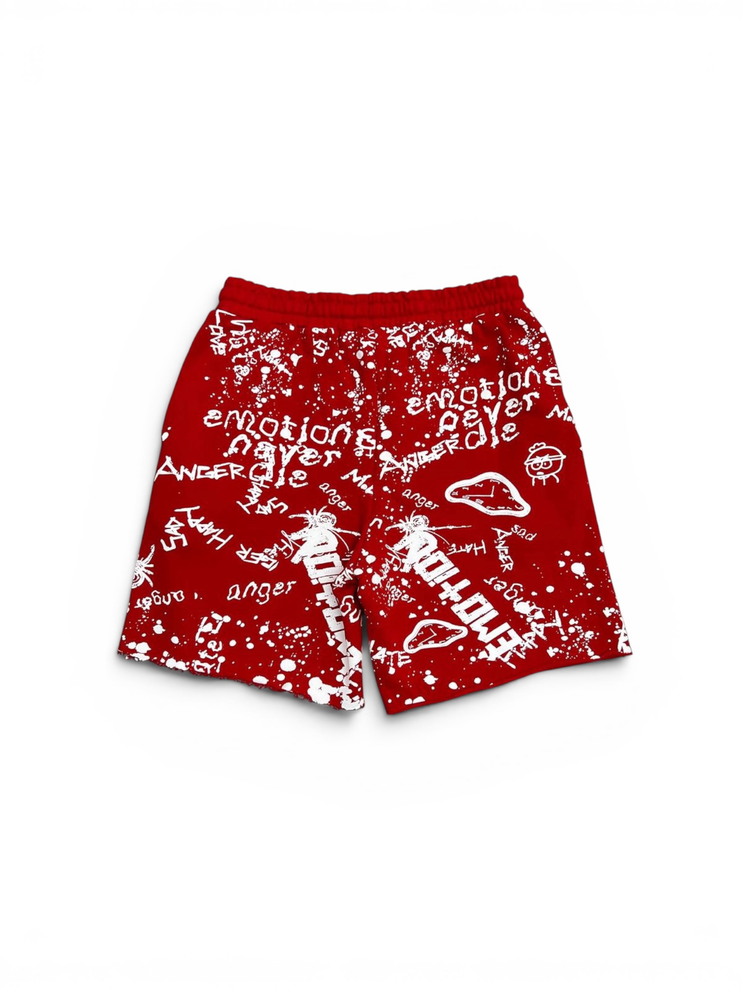 Red 'Graffiti' shorts