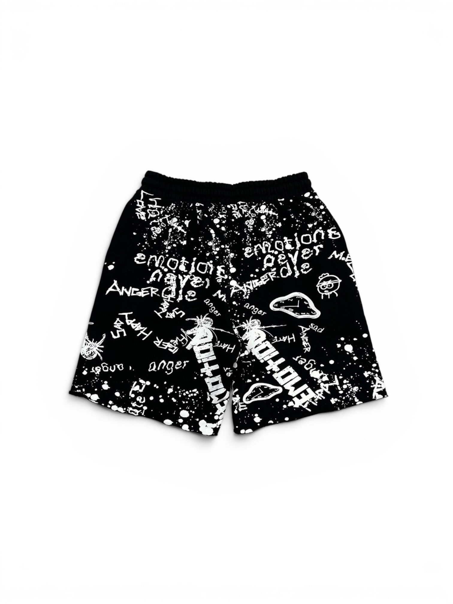 Black 'Graffiti' shorts