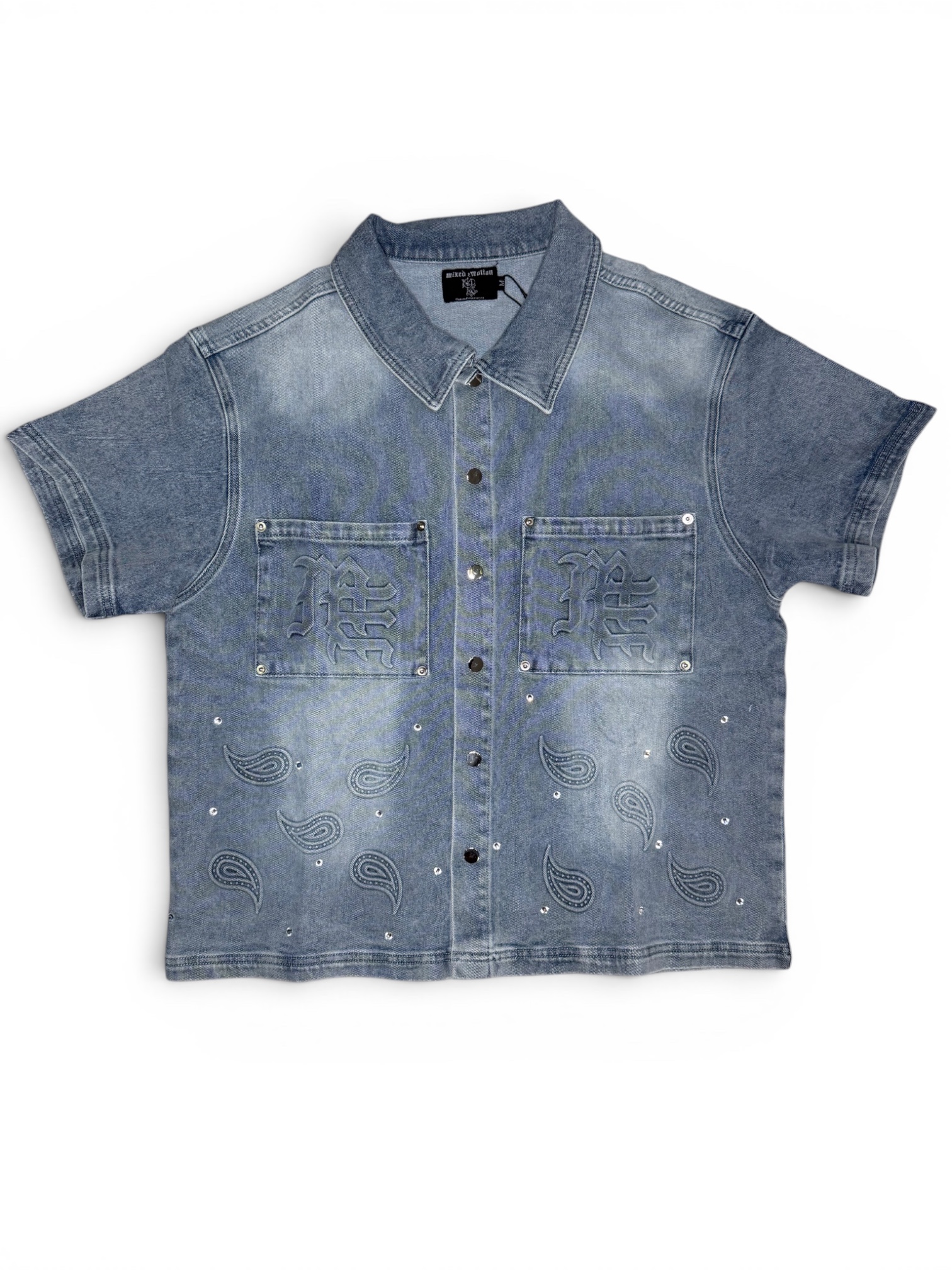 Camisa vaquera corta