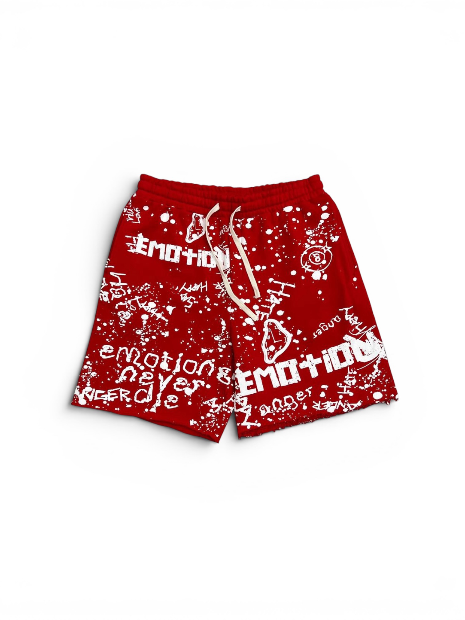 Red 'Graffiti' shorts