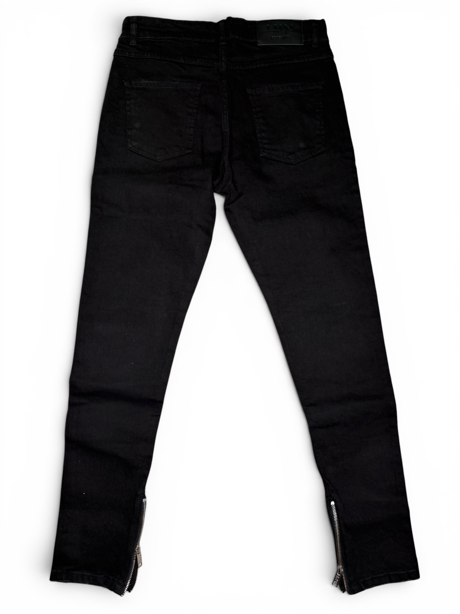 Pantalones vaqueros negros con letras