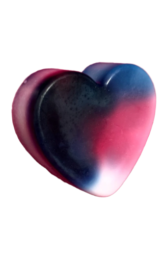 Heart-Shaped Tie Dye Hypoallergenic Goat's Milk Soap