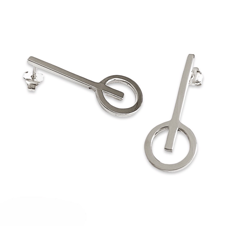 Aretes geométricos plata