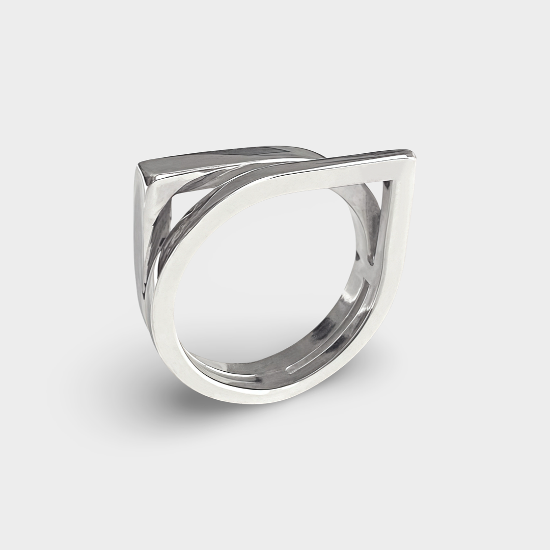 Anillo de Plata Geométrico