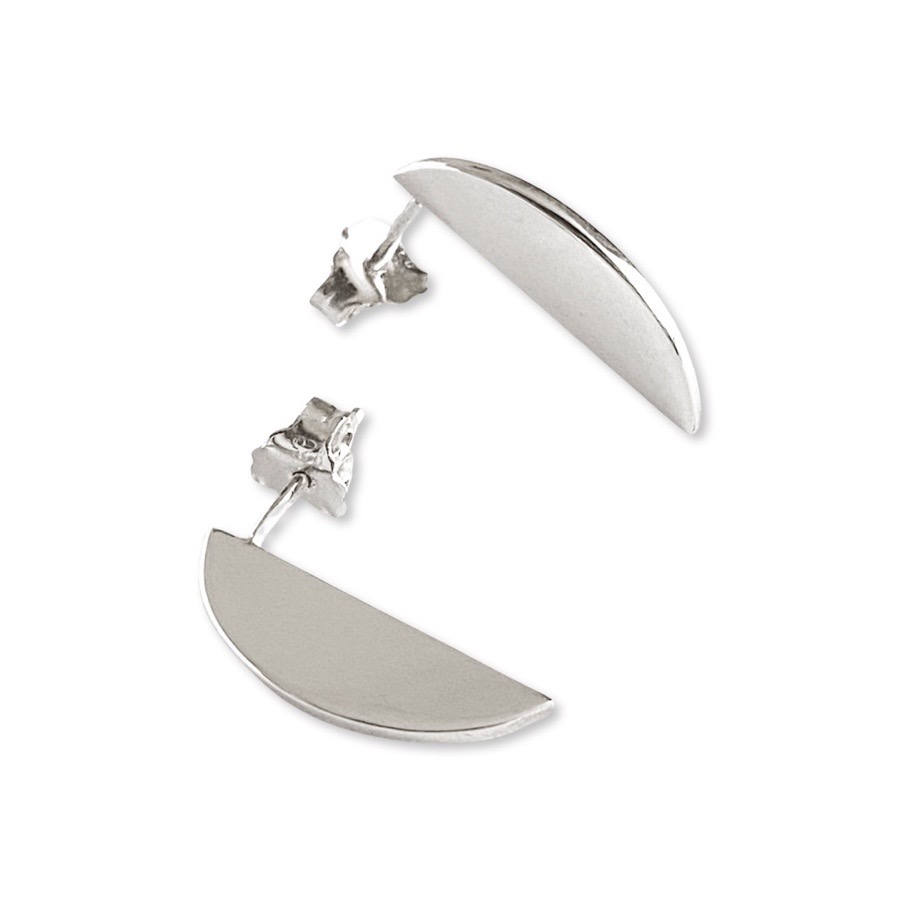 Aretes Media Luna Plata