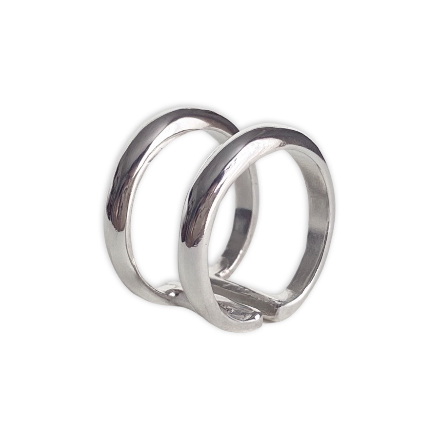 Anillo doble plata