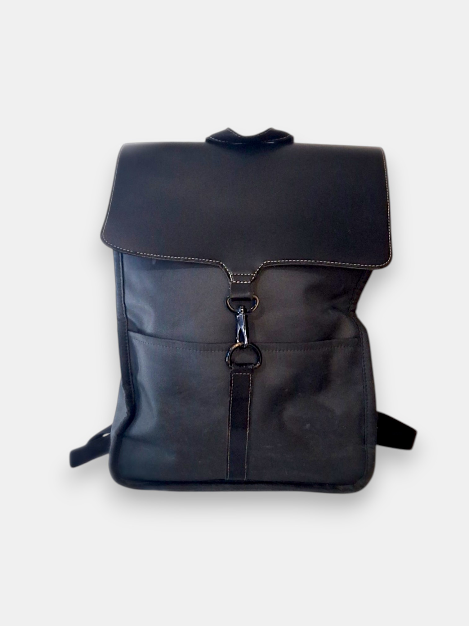 Black Leather Backpack