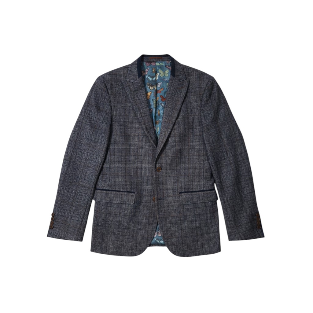 Pre-Loved Next Slim Fit Checked Wool Blazer - Size 38R