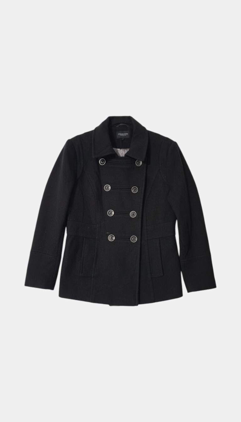 Collection Debenhams Classic Black Peacoat  - Size 18