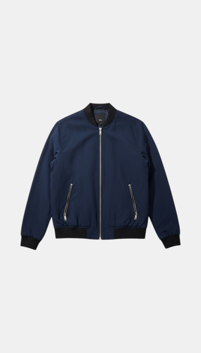 Pre-loved  River Island Navy Bomber Jacket - Size S