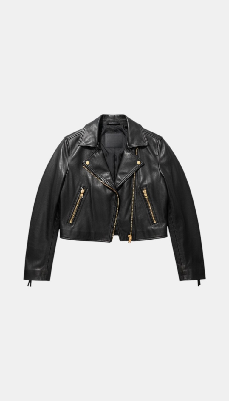 Pre Owned Cropped Jacket All Saints Uk 14/ Black /Shell