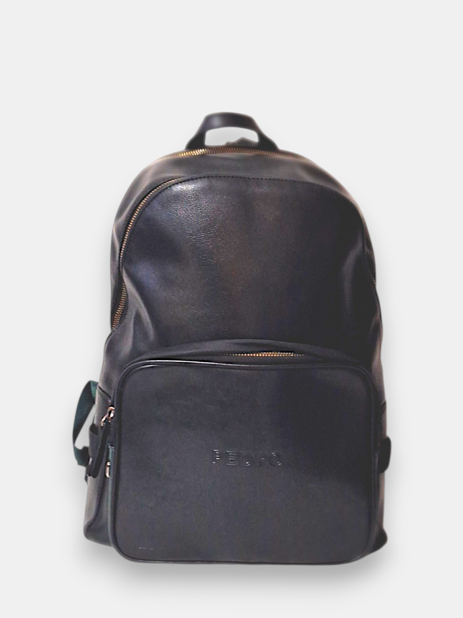 Classic Black Leather Backpack