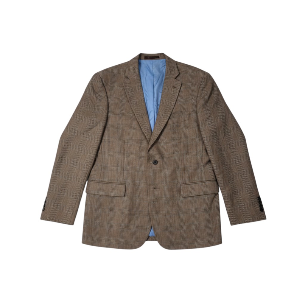 Roderick Charles Classic Brown Wool Blazer - Size M