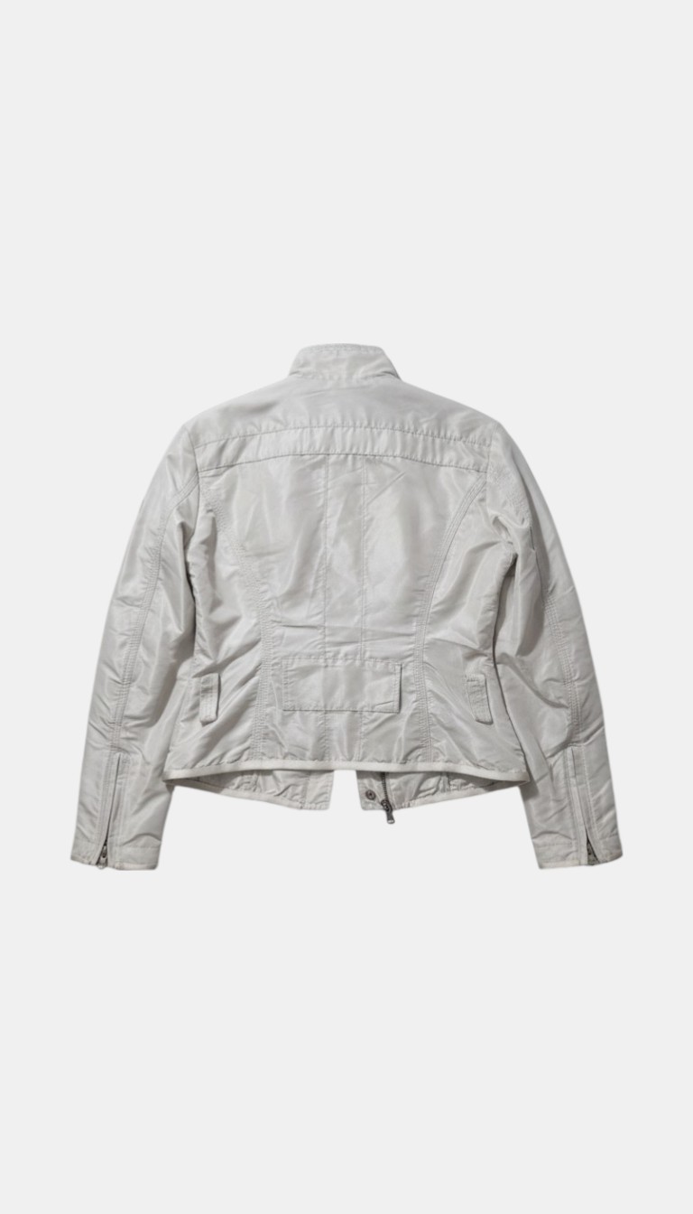 Pre-loved  Peuterey Silver Moto Jacket - Size 40