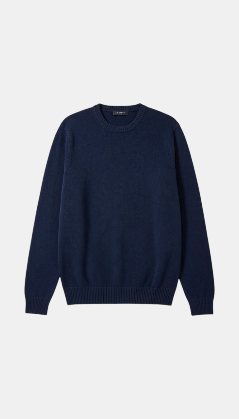 Mr Marvis Classic Navy Crewneck Sweater - Size M