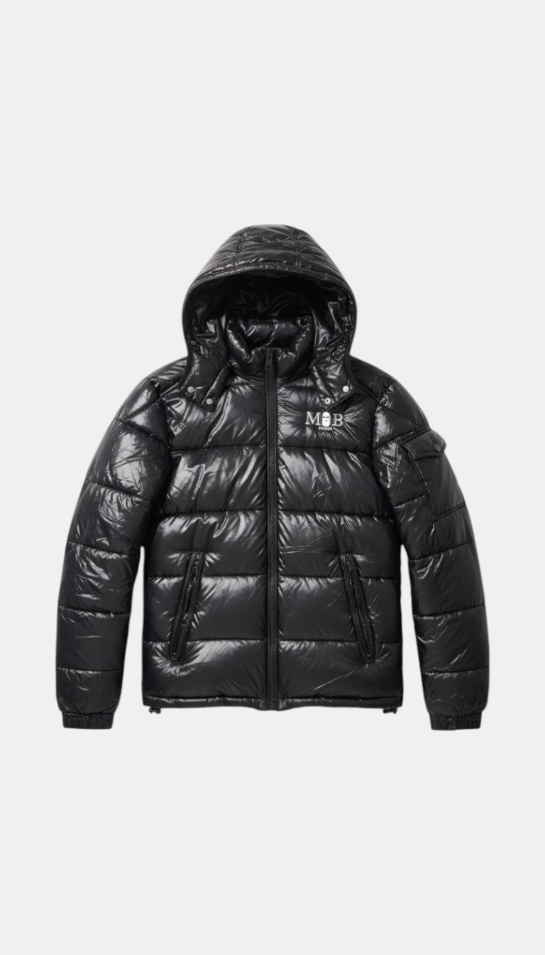 Jackets Industry MOB Nation Mens ShinBlack Puffer Jacket - Size M