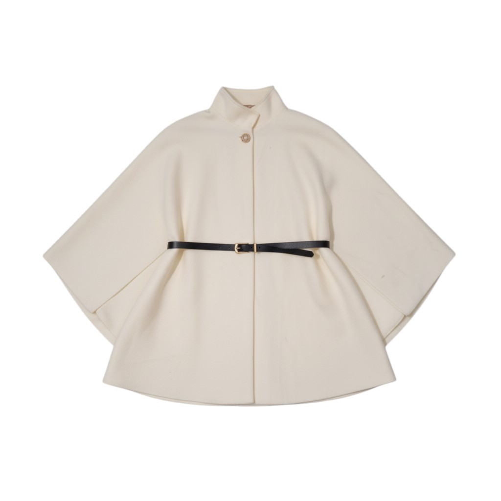 New Ladies Hl London Fleece Poncho With Belt