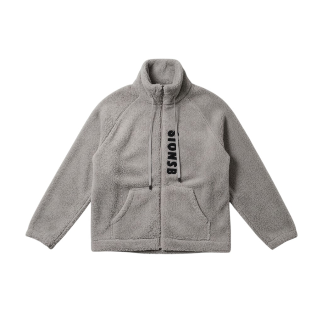 Fashion Gray Fleece Zip-Up Set - Size 3XL
