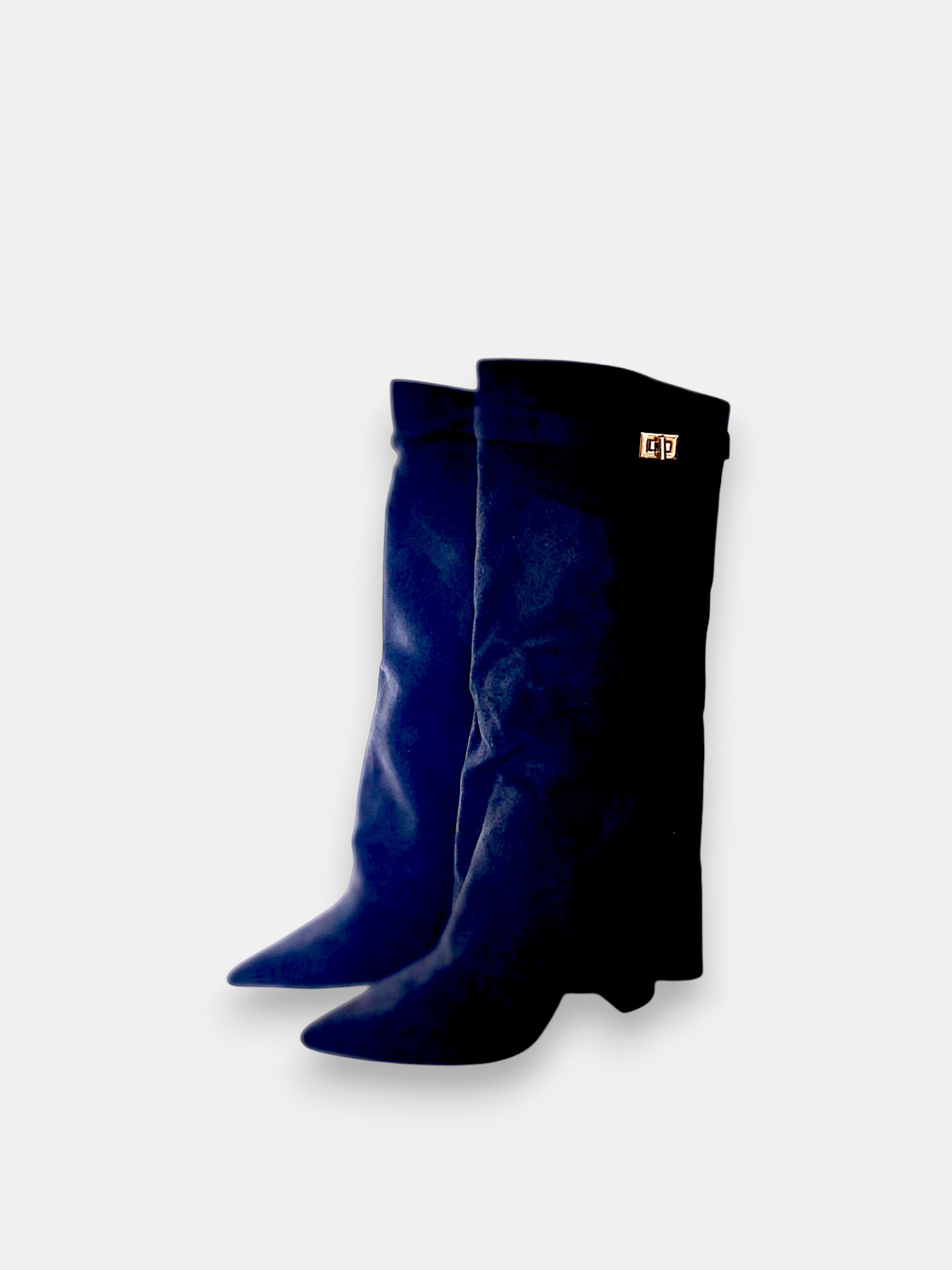 Ladies New Block Heel Knee Length Boot / Size Uk 8