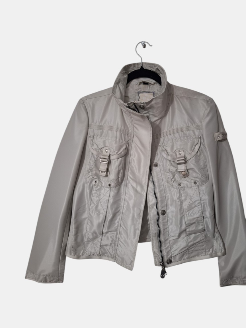 Pre-loved  Peuterey Silver Moto Jacket - Size 40