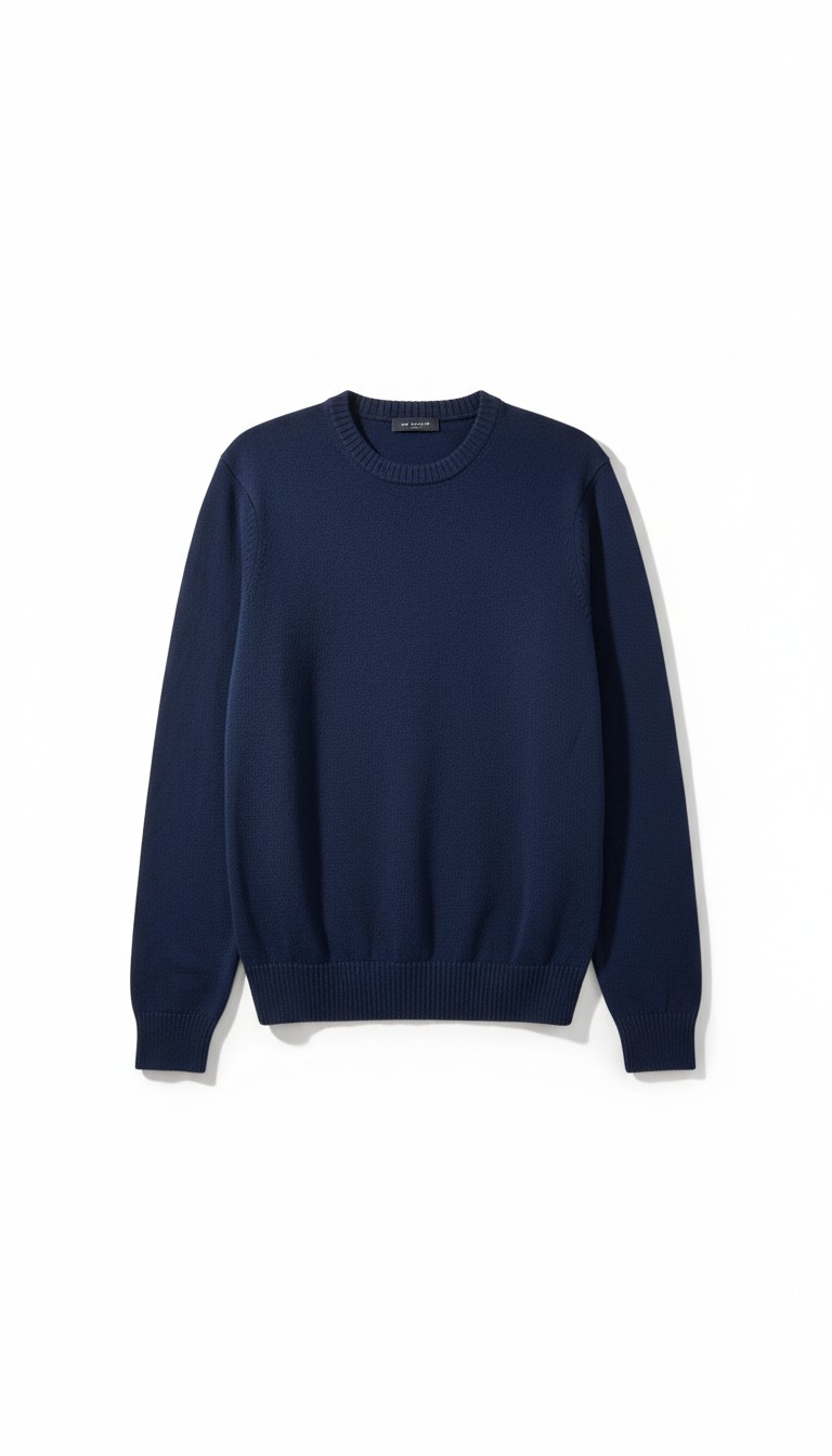 Mr Marvis Classic Navy Crewneck Sweater - Size M