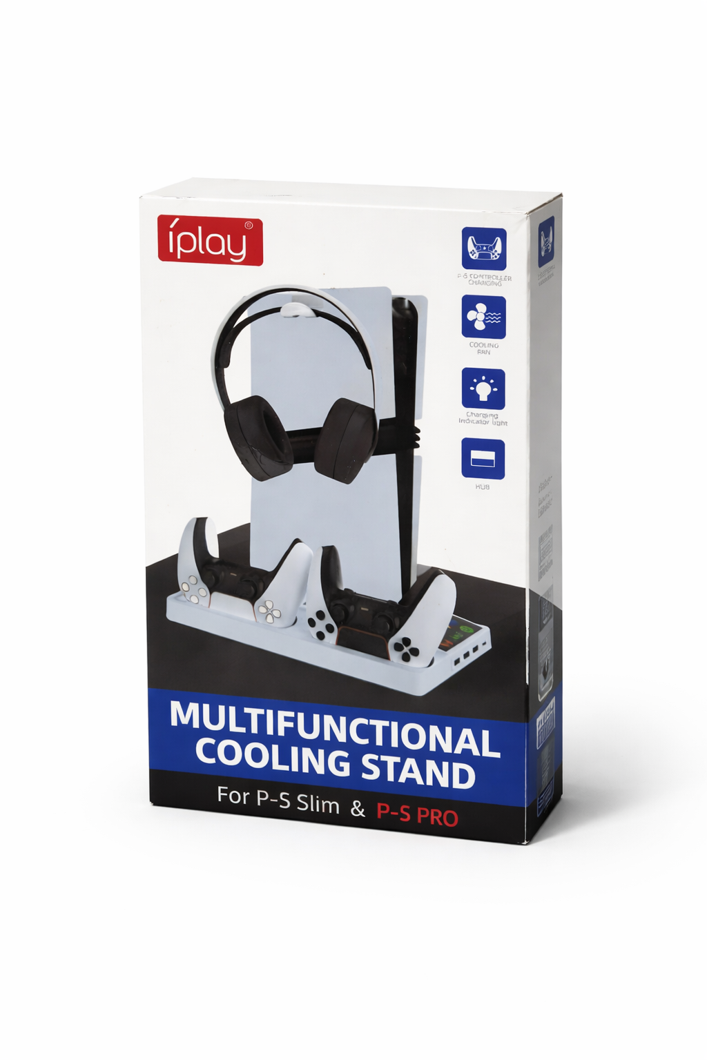 Iplay Multifunctional Cooling Station For Ps5 Slim And Ps5 Pro - White 