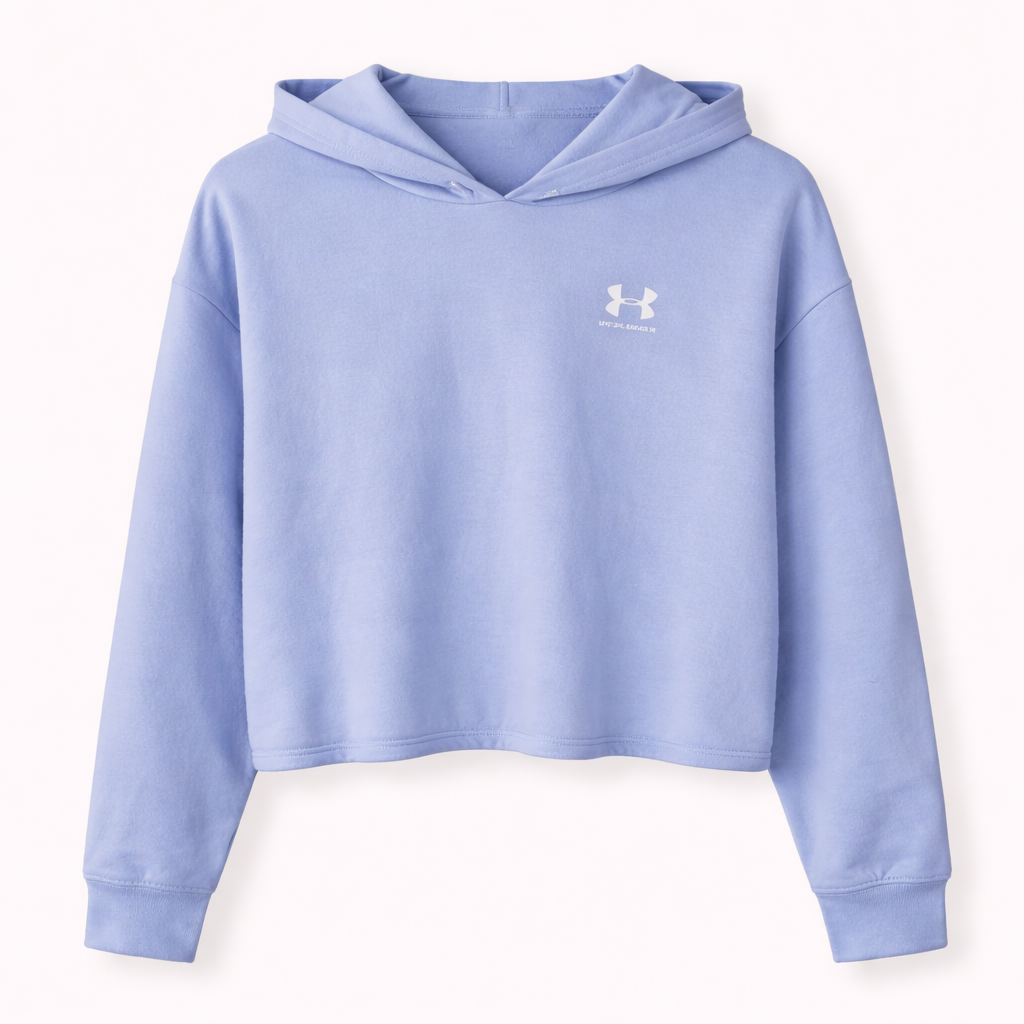 Under Armour Blue Cropped Sport Hoodie - Size 10(S)